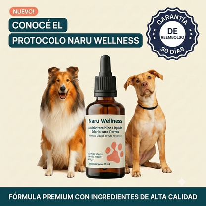 Naru Wellness — El Multivitamínico Completo que Reemplaza 5+ Suplementos para el Bienestar Diario de tu Perro.
